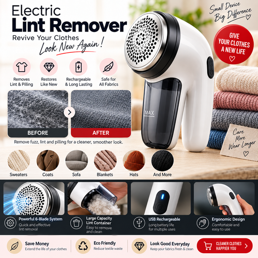 Electric Lint Remover – Give Your Clothes a Fresh New Look!
